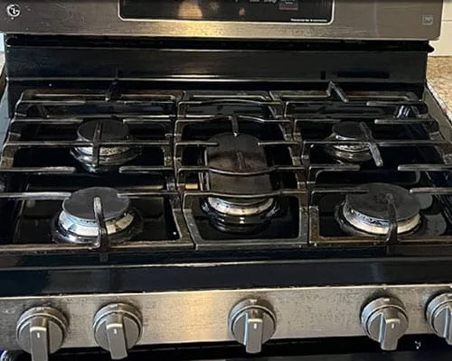 Stovetop after cleaning