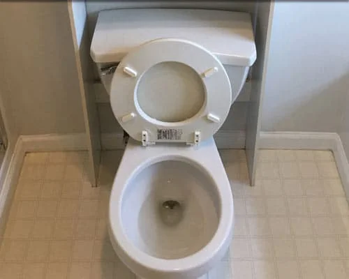 Toilet bowl after cleaning