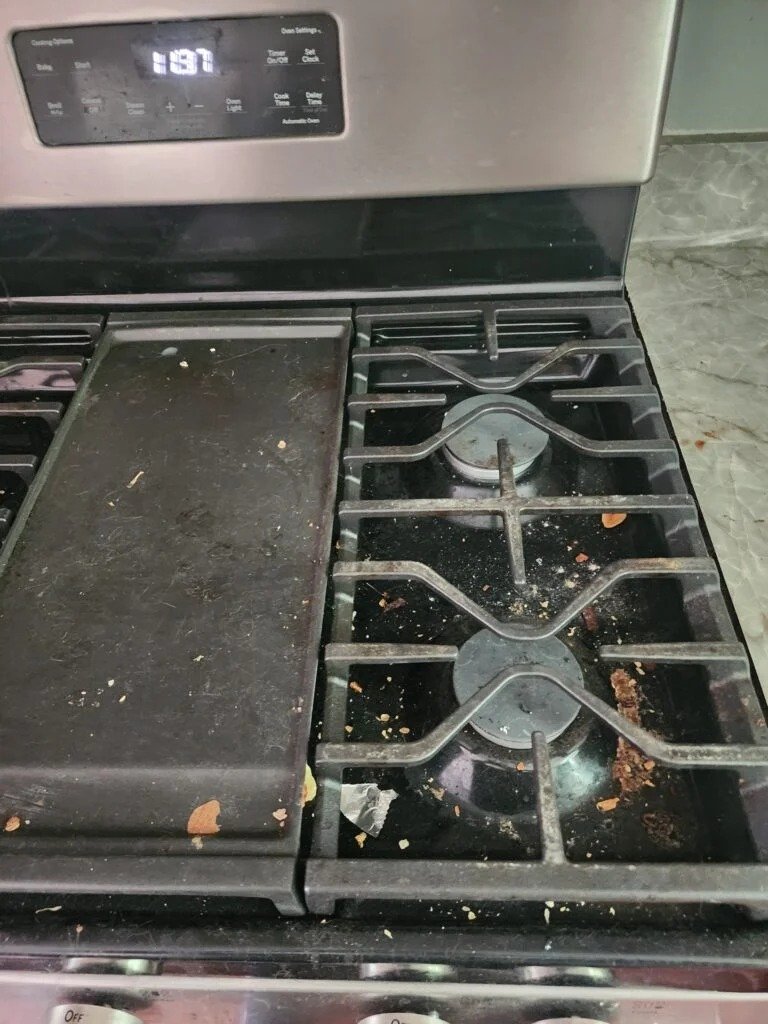 Home cleaning result before cleaning